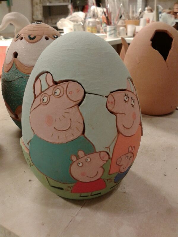 Pasqua 2014: UOVO PEPPA PIG in ceramica da riempire! - Officina 66 Onlus